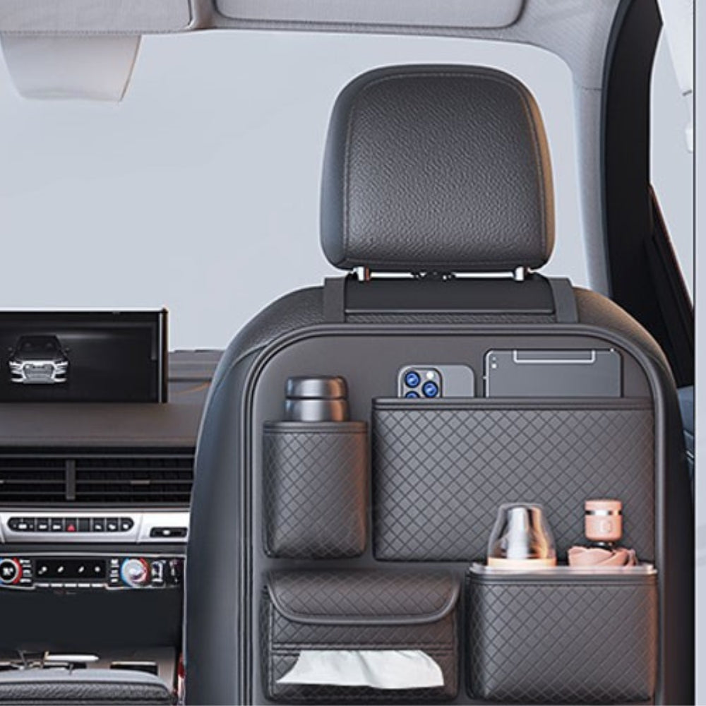 Sac de rangement voiture Rhombus – Organisateur de dossier de siège avec poches multiples