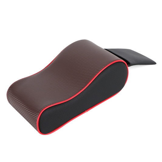 Coussin d’accoudoir voiture en fibre de carbone – Repose-coude mémoire de forme avec sac de rangement