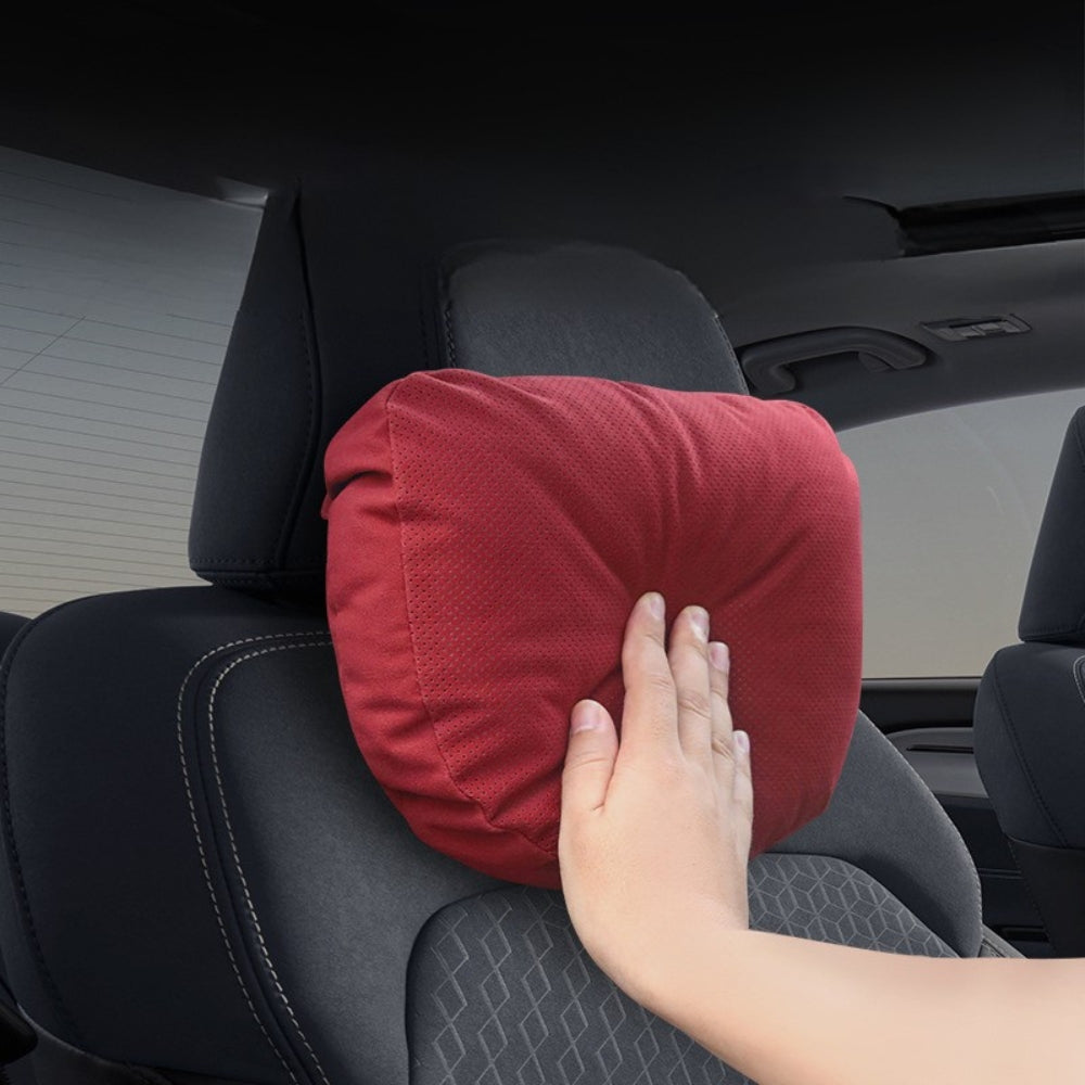 Coussin de cou de voiture LEIBOO en coton à mémoire de forme – oreiller appui-tête universel réglable