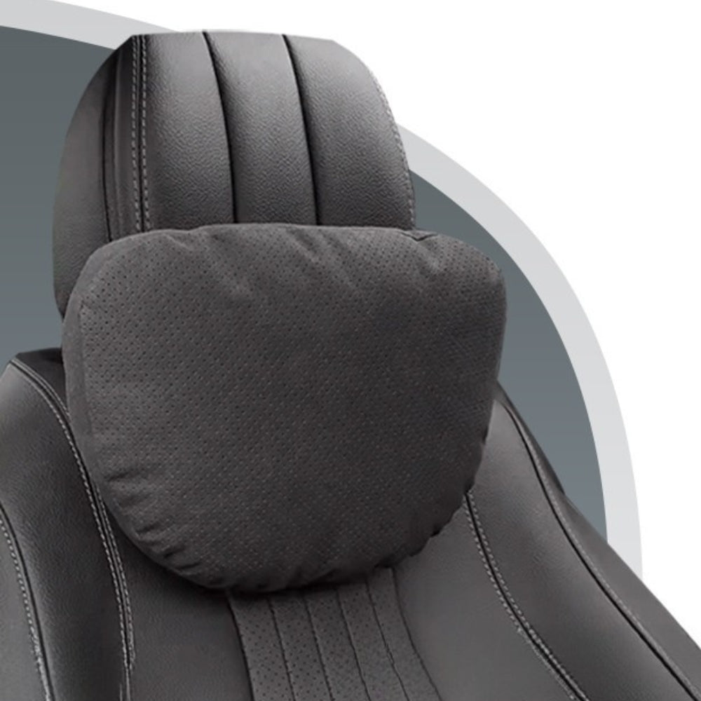 Coussin de cou de voiture LEIBOO en coton à mémoire de forme – oreiller appui-tête universel réglable